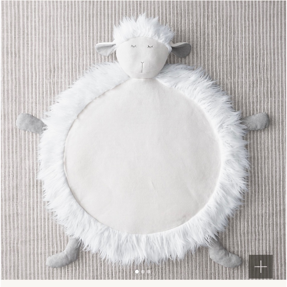 NWT RESTORATION HARDWARE Baby&Child Wooly Plush Lamb Play Mat